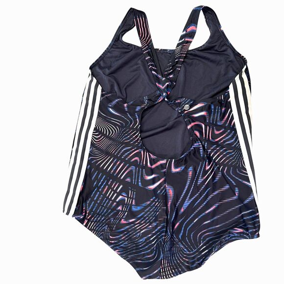 Adidas Women's Souleaf Graphic 3-Stripes Swimsuit One Piece Size 2X Athletic - Picture 4 of 16